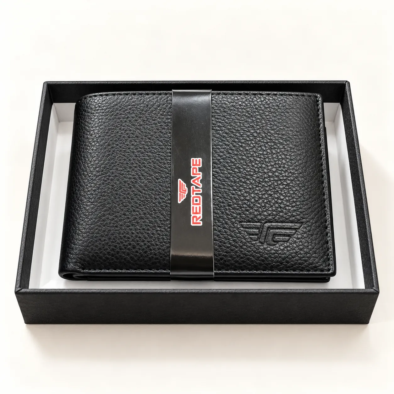 Redtape Premium Pebble Leather Multi-Fold Wallet
